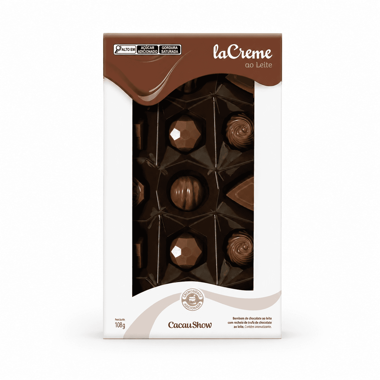 Caixa de Bombons Mini Show laCreme ao Leite 108g