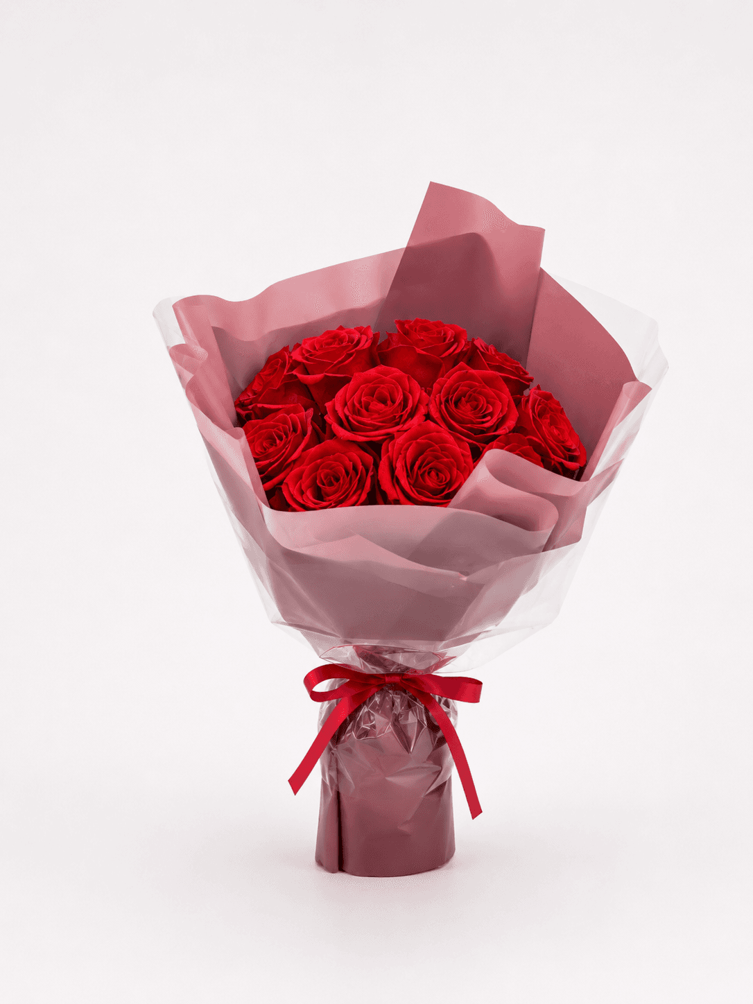 Buquê de 10 Rosas Importadas (Sem Folhagens)