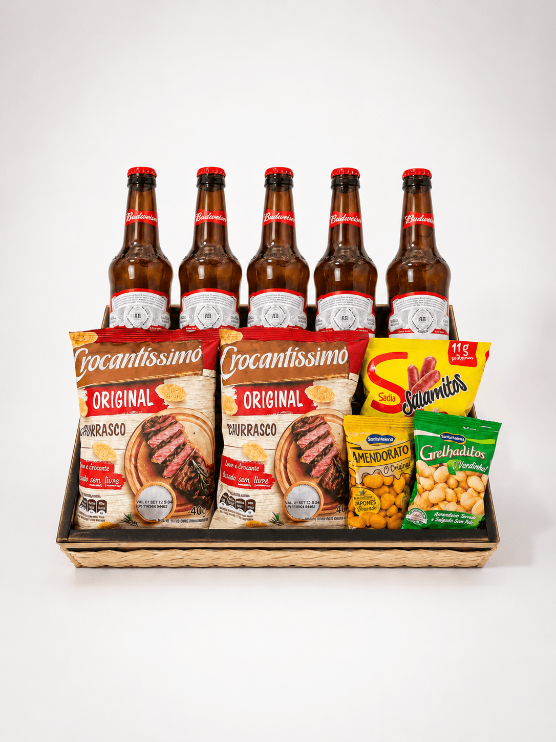 Bandeja de Cervejas com Crocantíssimo, Salamitos e Amendoim