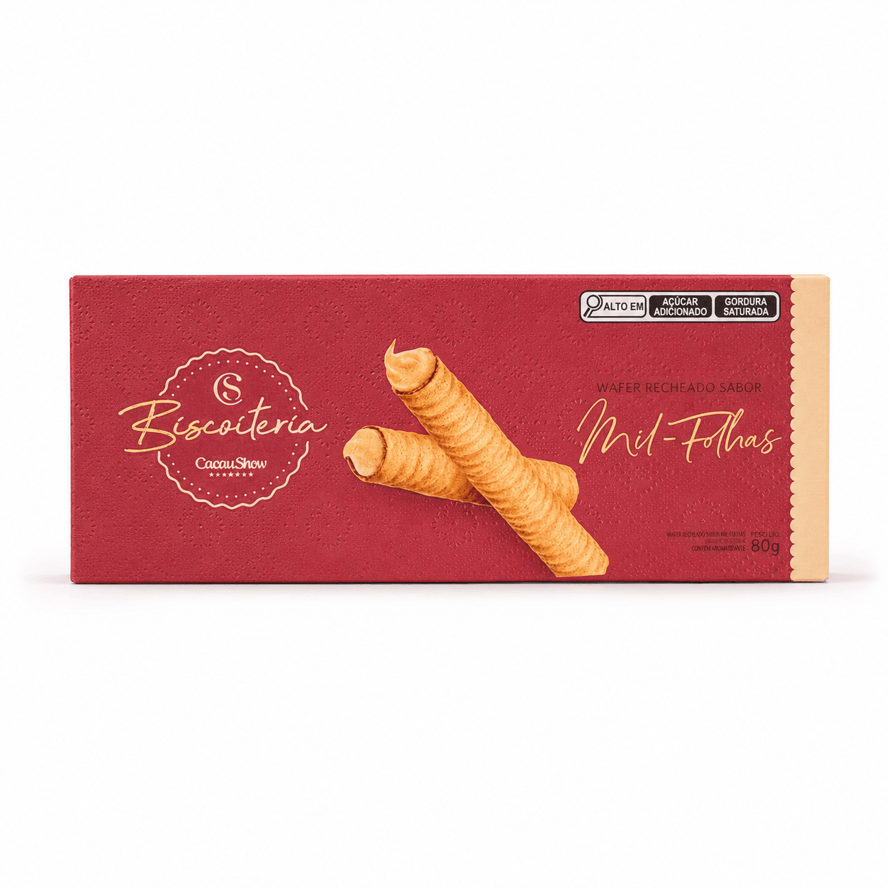 Wafer Biscoiteria Mil-Folhas 80g